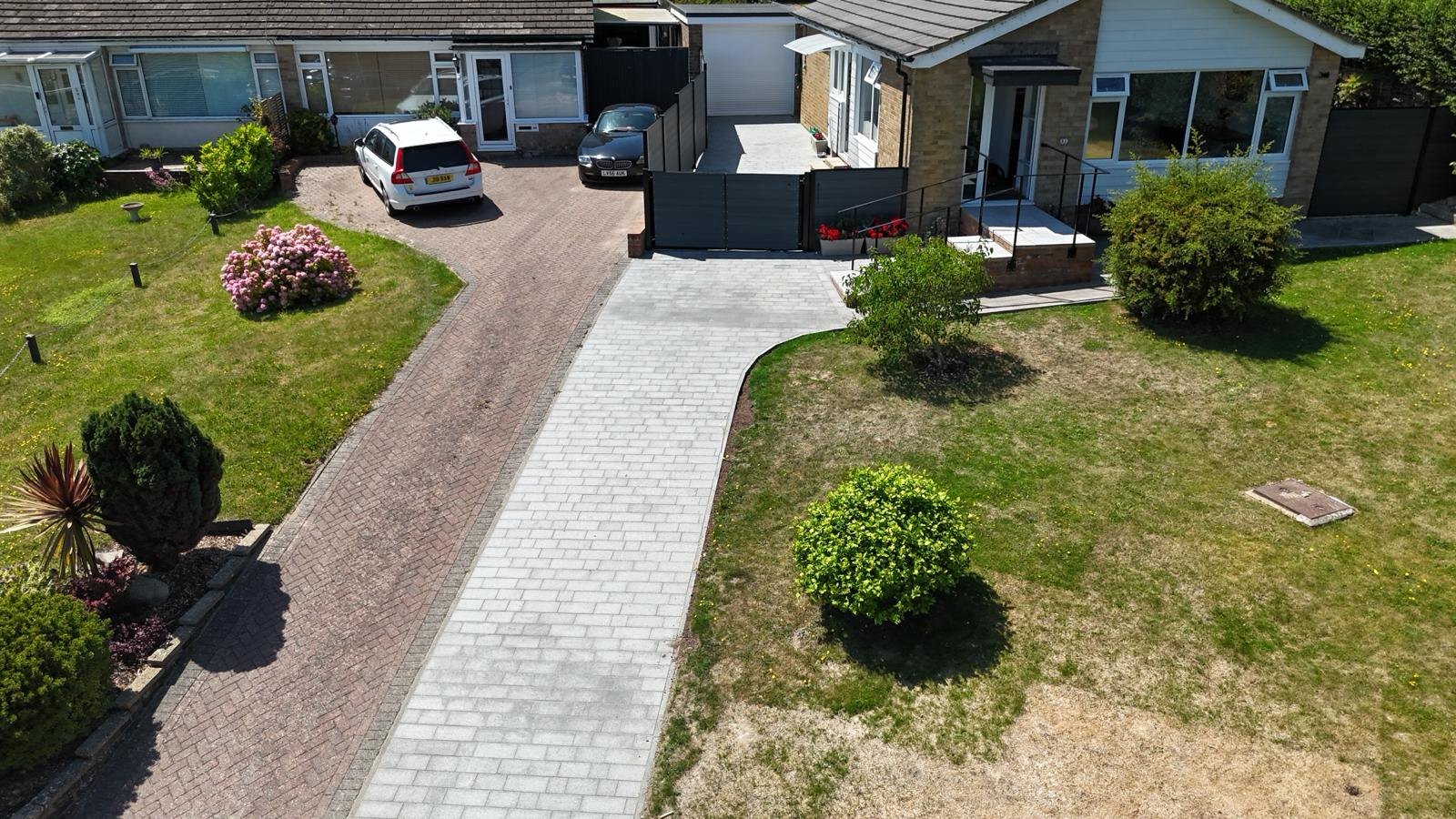 Finished driveway from above